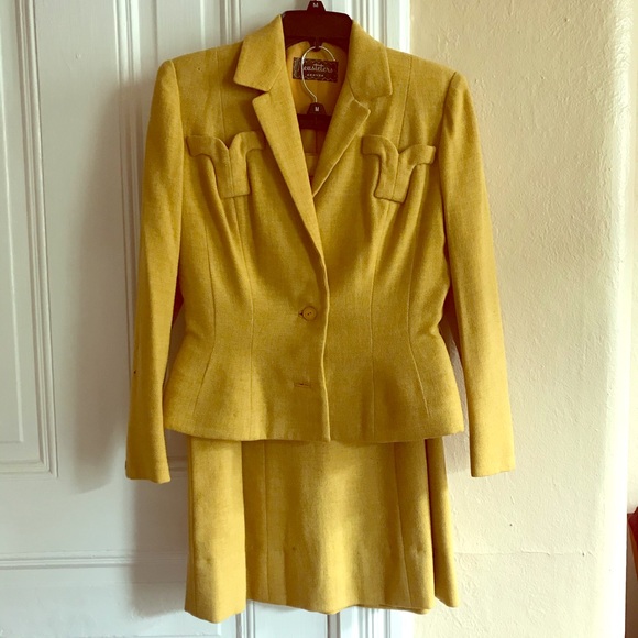 Antique Pants - Antique Bespoke Yellow Wool Suit circa 1950